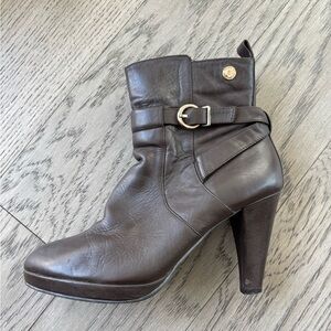 Brown Leather Ankle Boots